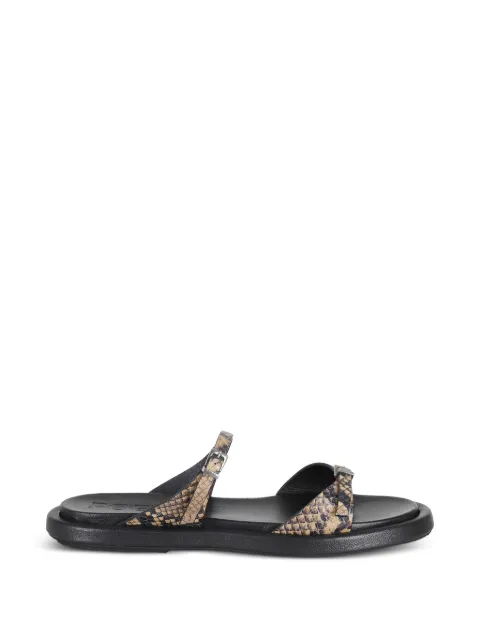 POEVE Laila snakeskin-effect sandals Neutrals ARE14