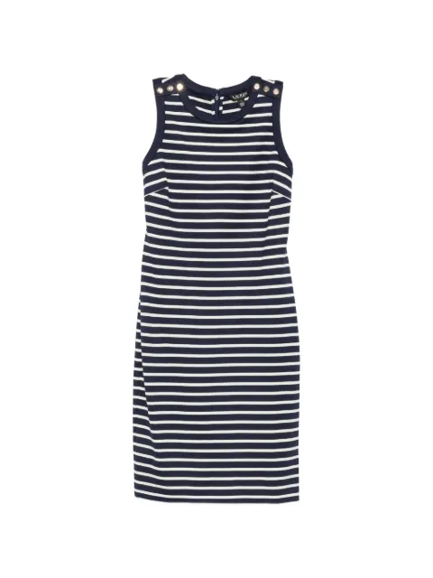 Lauren Ralph Lauren Taysin striped button-detail dress Blue 200P09091001