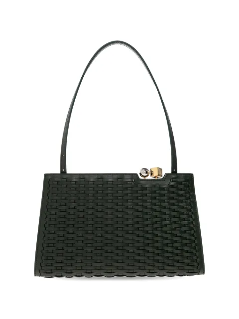 Jacquemus Salon woven leather tote bag Green BAW00452BC23C02