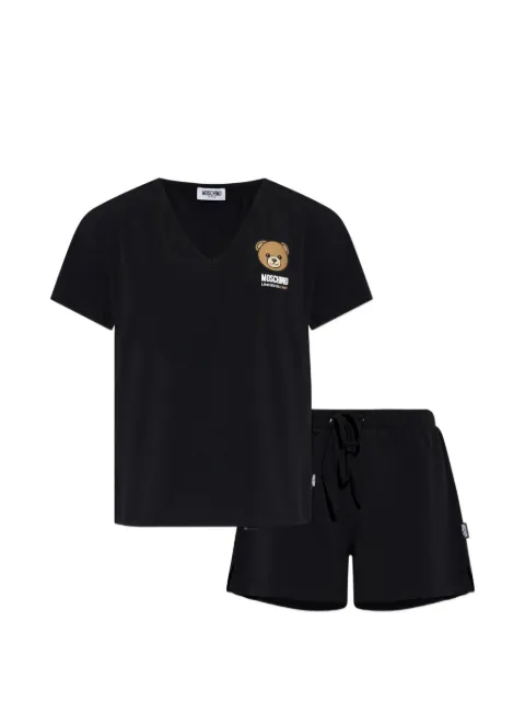Moschino two-piece pajamas logo set Black 261V6A78014410