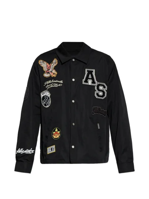 AllSaints patch-embellished jacket Black M031OE