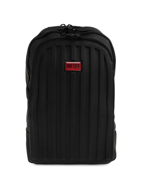 Diesel ribbed logo-plaque backpack Black DSB003