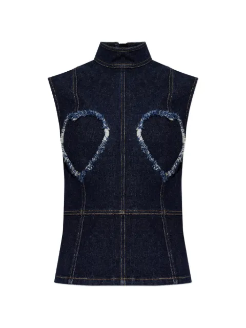 Moschino stretch denim top Blue A08080437