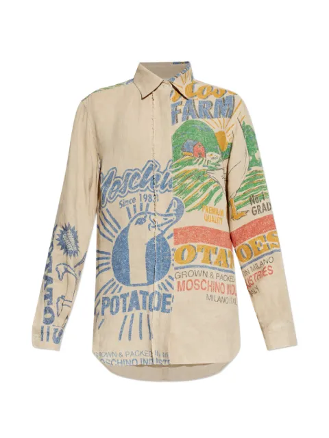 Moschino graphic-print shirt Neutrals A02130421