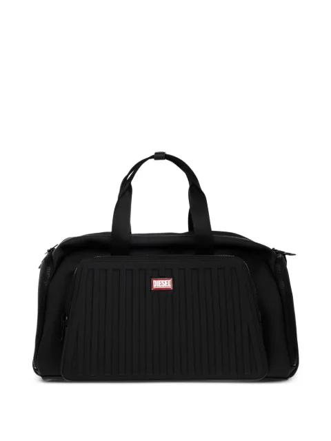 Diesel ribbed logo-patch holdall bag Black DSB004