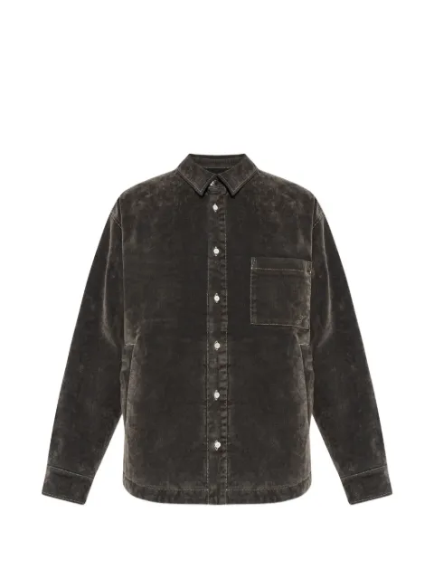 Jacquemus Boulanger corduroy-effect chest-pocket jacket Grey OUM00115AD00051