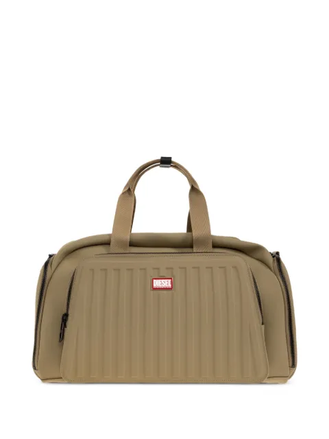 Diesel ribbed logo-patch holdall bag Neutrals DSB004