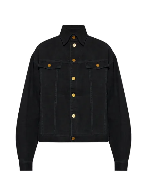 Willy Chavarria logo-buttoned denim jacket Black WCDNM0013