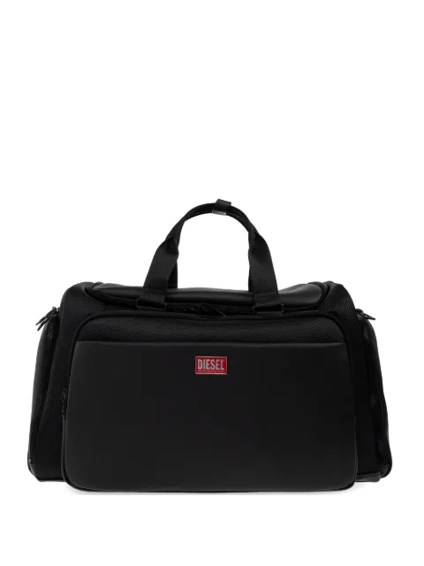Diesel logo-patch pocket-detail duffle bag Black DSB0021