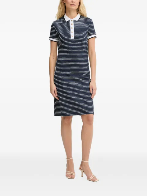 GUESS USA horizontal-stripe polo-collar mini dress Blue W6GK14K2948