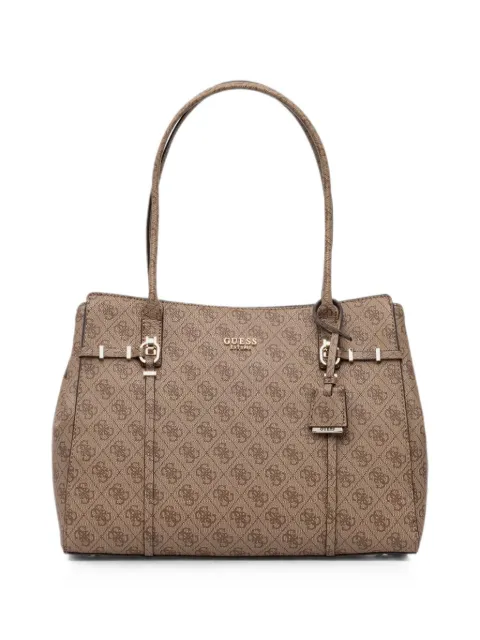 GUESS USA Leona logo-print monogram tote bag Neutrals HWSG9917230