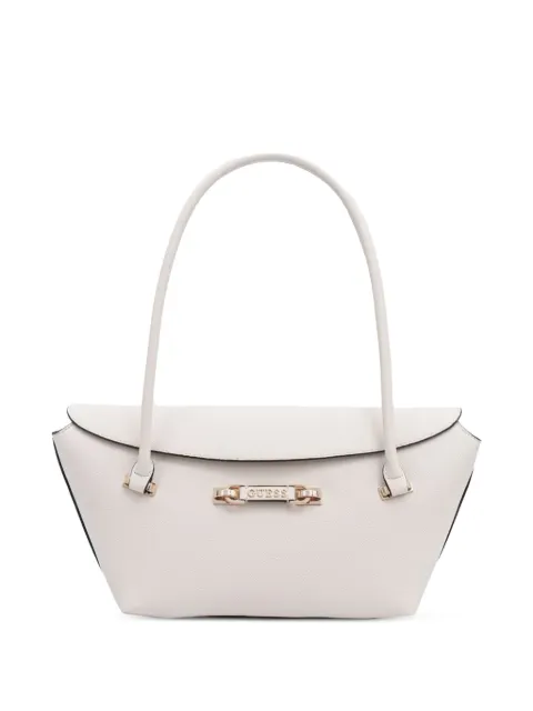 GUESS USA logo-plaque pebbled tote bag Neutrals HWBG9913080