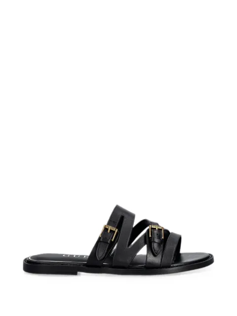 GUESS USA buckle-fastening leather sandals Black FLJGRYLEA03
