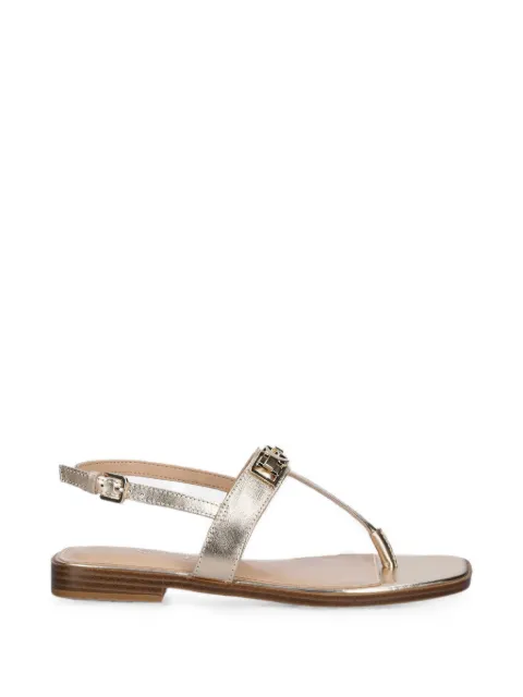 GUESS USA logo-plaque T-bar sandals Gold FLJRMYLEM03