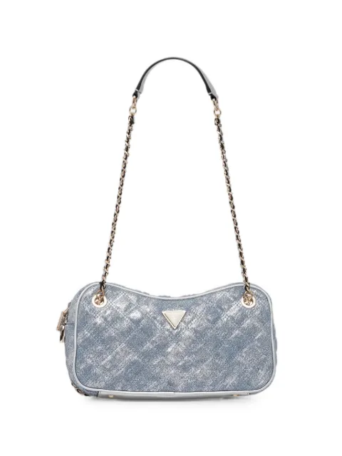 GUESS USA quilted metallic-finish shoulder bag Blue HWDG9673090