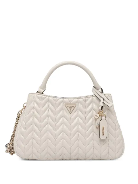 GUESS USA Cheryl quilted logo-plaque tote bag Neutrals HWTQ9720060