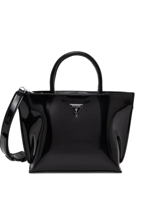 GUESS USA patent-finish tote bag Black HWNY9723750