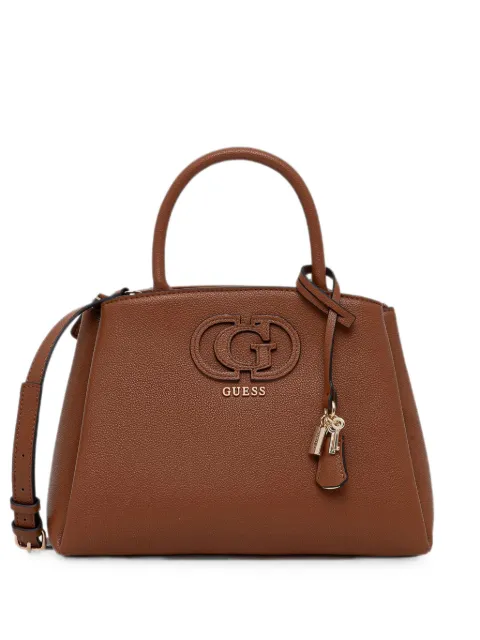 GUESS USA Isola logo-plaque top-hand bag Brown HWBG9905060