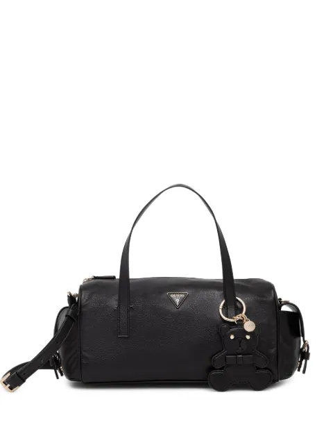 GUESS USA Kassie logo-plaque bear-charm shoulder bag Black HWTG9930050