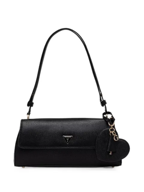 GUESS USA Isabel logo-plaque heart-charm shoulder bag Black HWBG9932210