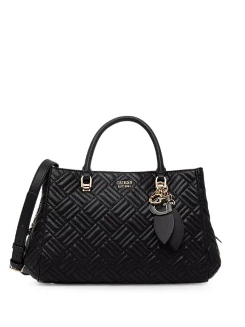 GUESS USA Sally quilted logo-charm tote bag Black HWQG9921060