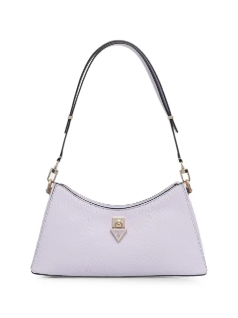 GUESS USA Patsie logo-plaque crosshatch shoulder bag Purple HWZG9919180