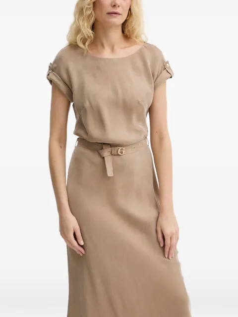 GUESS USA belted button-detail midi dress Neutrals W6GK50W1950
