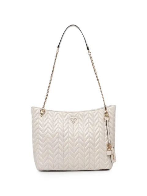 GUESS USA Cheryl chevron-quilted padlock-detail tote bag Neutrals HWTQ9720220