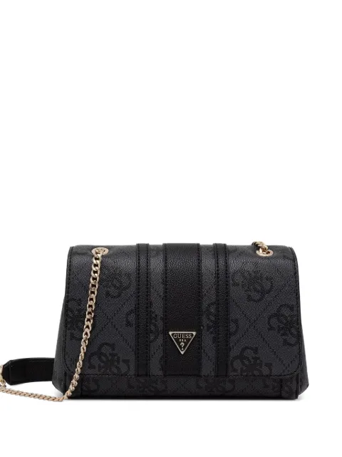 GUESS USA Noelle monogram-print logo-plaque shoulder bag Black HWSS9672210