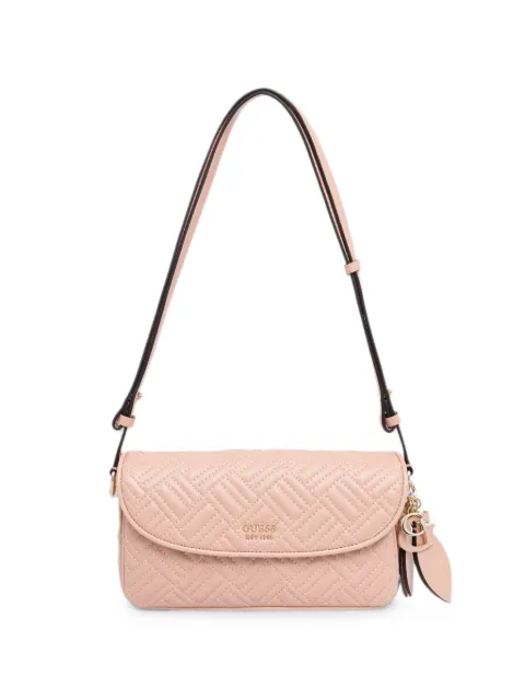 GUESS USA Sally quilted logo-charm shoulder bag Pink HWQG9921210