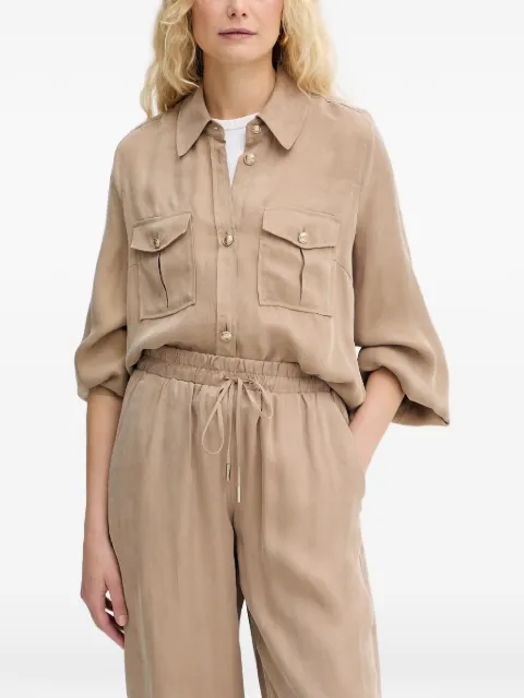 GUESS USA button-up chest-pockets shirt Neutrals W6GH22W1789