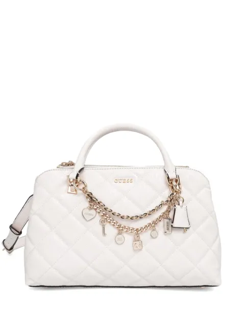 GUESS USA Libby quilted charm-detail tote bag Neutrals HWGG9912060