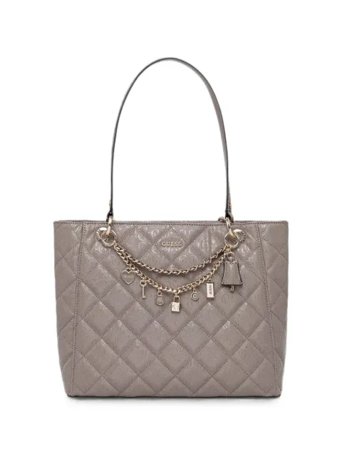 GUESS USA quilted logo-print tote bag Grey HWGG9912250