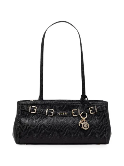 GUESS USA snakeskin-effect buckled tote bag Black HWKG9909080