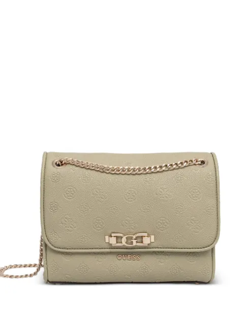 GUESS USA Anise logo-embossed chain-strap shoulder bag Green HWPD9916210