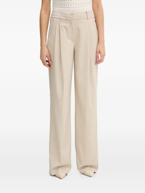 GUESS USA Bruna pinstripe pleated trousers Neutrals W6GB06W1777