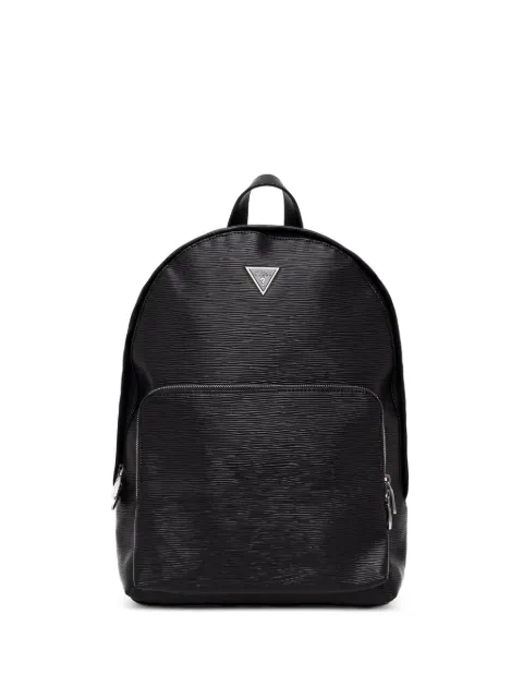 GUESS USA Milano textured logo-plaque backpack Black HMMIPWP6211