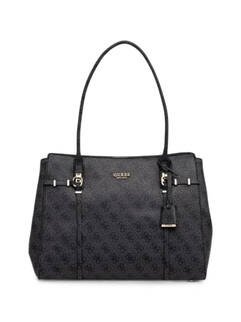 GUESS USA Leona logo-monogrammed faux-leather tote bag Black HWSG9917230