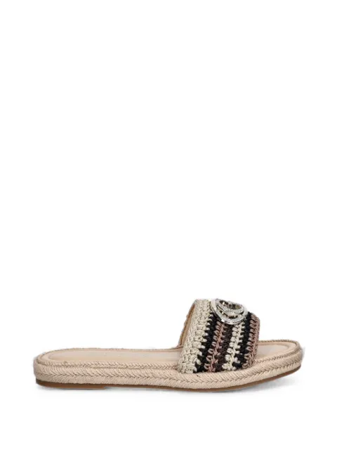 GUESS USA Kaylis logo-plaque woven sandals Neutrals FLJKLIFAB03