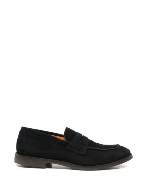 FRATELLI RENNELLA suede penny loafers Black 011