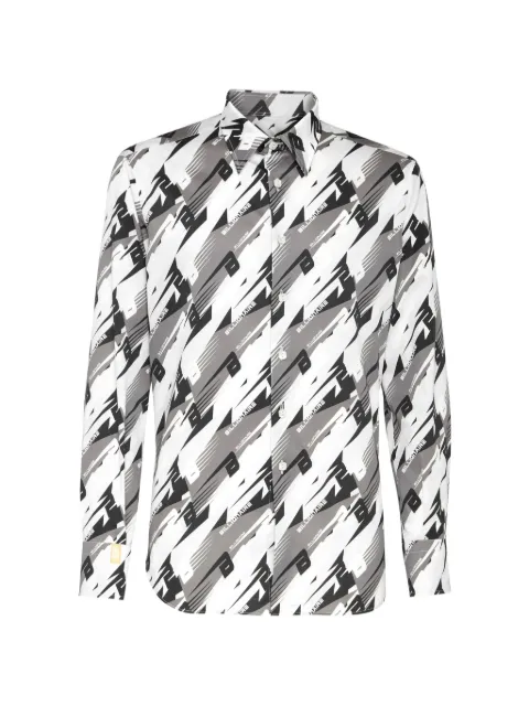 Billionaire printed shirt Grey W20CMRP1322BTE002N