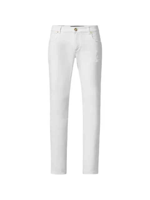 Billionaire embroidered jeans White I19CMDT1492BTE001N