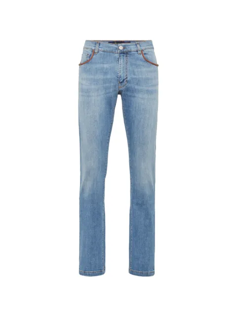 Billionaire straight-cut braided-trimming jeans Blue I19CMDT1469BTE001N