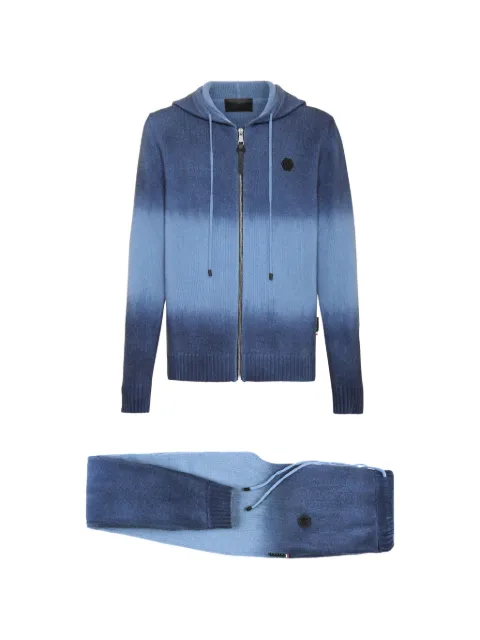 Philipp Plein gradient effect jacket trousers set Blue FABCMKD0014PKN010P