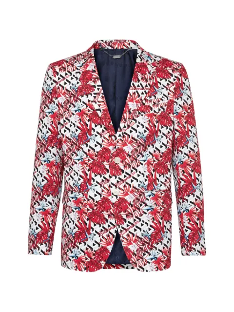 Billionaire patterned slim-fit blazer Red B20CMRF1077BTE004N