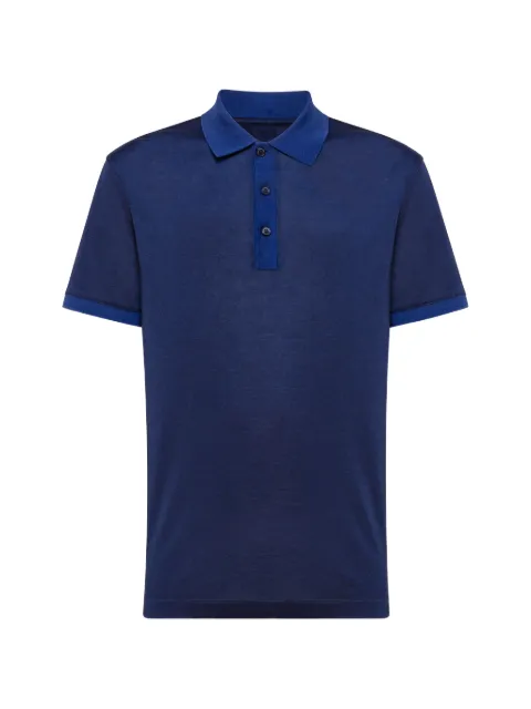 Billionaire buttoned polo shirt Blue I19CMTK3146BTE014N