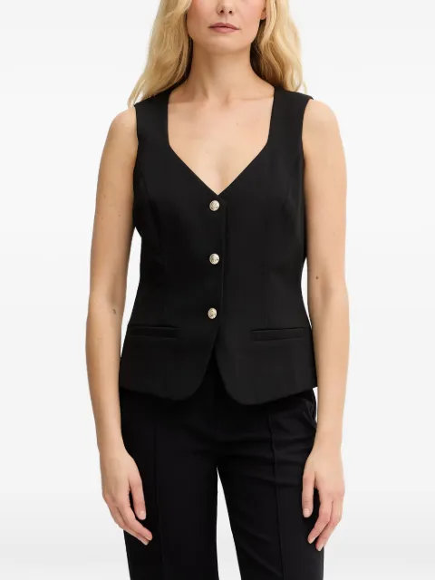 GUESS USA Kamizelka button-fastening waistcoat Black W6GH49W1895