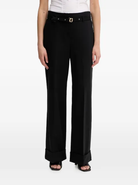 GUESS USA belted turned-up trousers Black W6GB17W1894