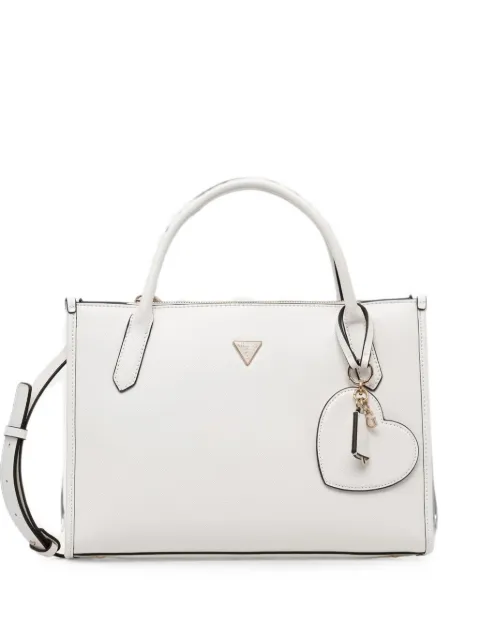 GUESS USA Isobel logo-plaque heart-charm tote bag White HWBG9932220