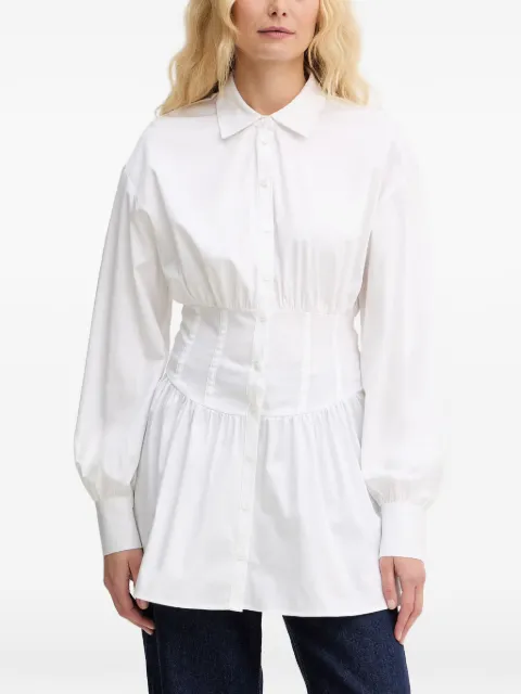 GUESS USA corset-style long-sleeve shirt White W6GH97W2412